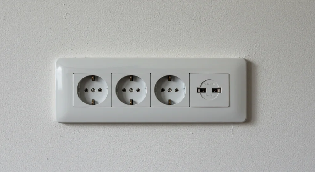 LED downlights installed in a modern living room