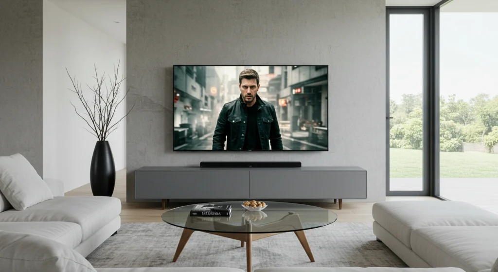 Digital TV setup with a new screen