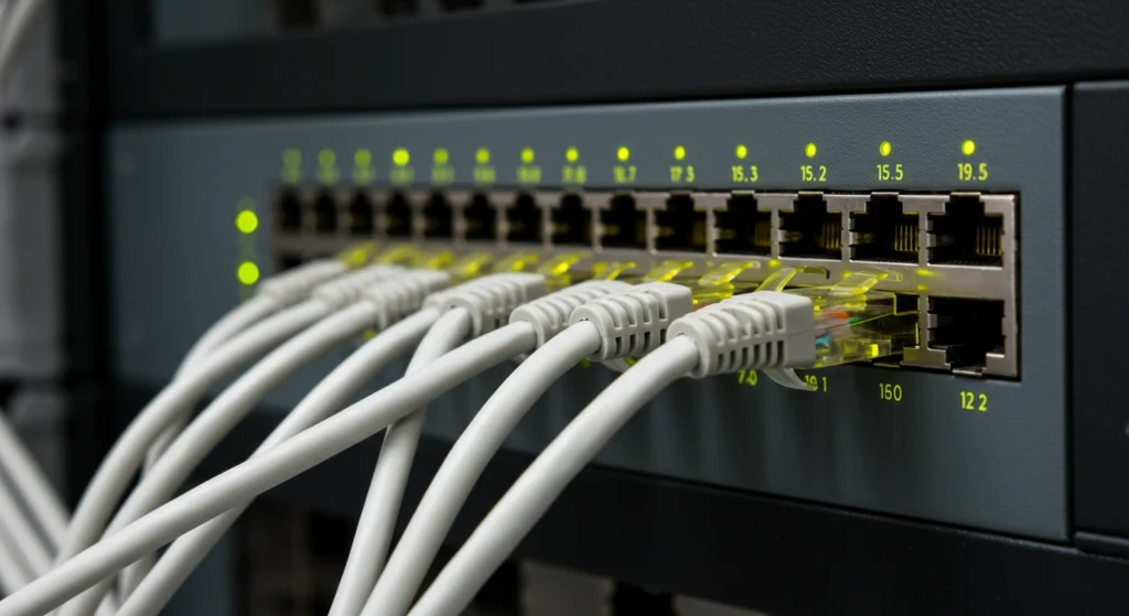 Telephone data cabling installation for office