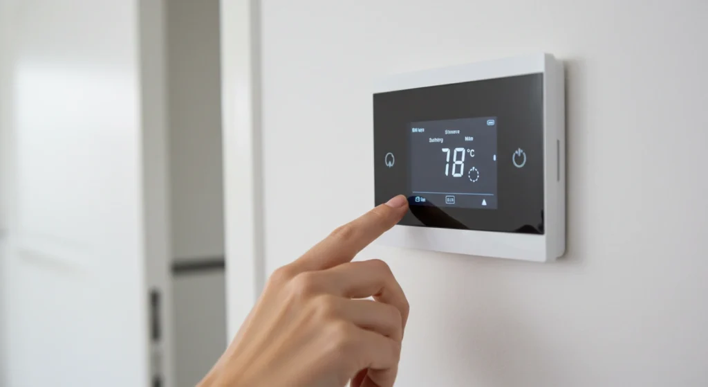 Smart thermostat installation for climate control