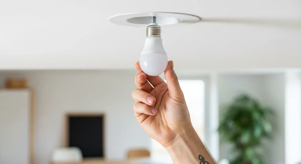 Energy-efficient LED lighting in a home
