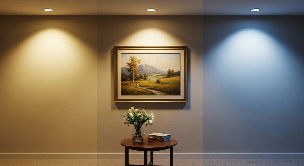 Different lighting temperatures for various spaces