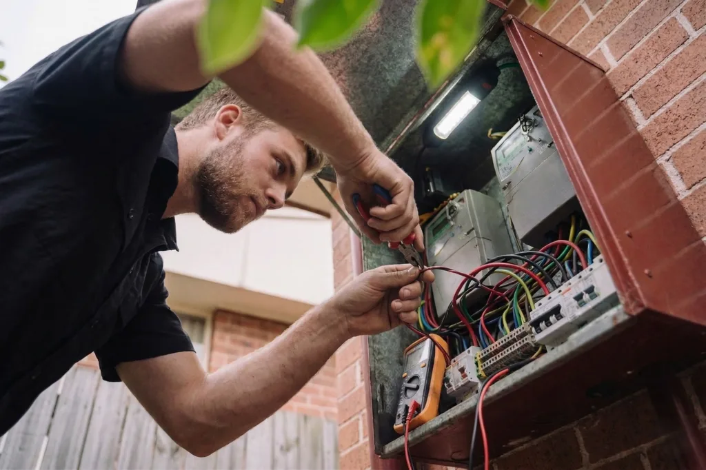 Chifley electrician performing electrical work