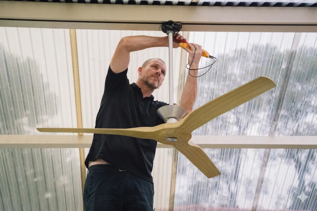 Chifley electrician performing a switchboard upgrade